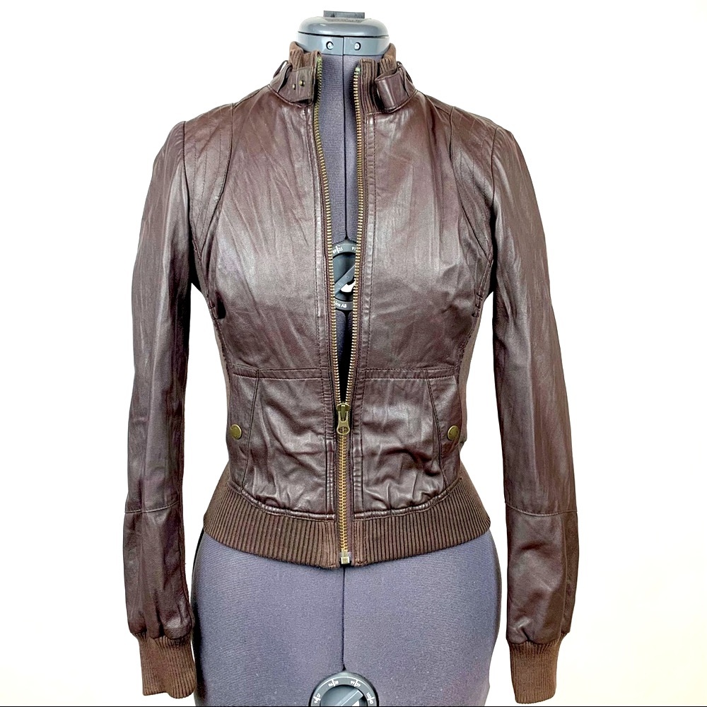 Guess Lambskin Leather Jacket